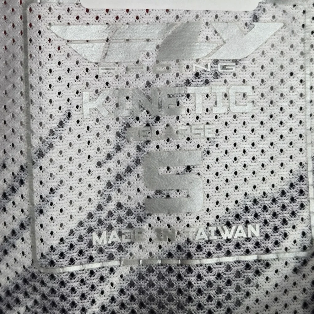 Fly Racing Men Shirt S White Graphic Print Abstract‎ Logo Kinetic Activewear